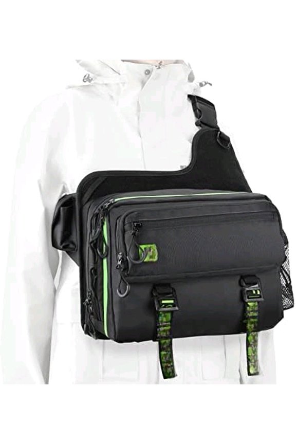 Tackle Storage Bag - IB1 Fishing Gear Bag with Lures Operation Tray - Saltwater & Freshwater Fly Fishing Sling Bag for Men$$Sport & Recreation Other