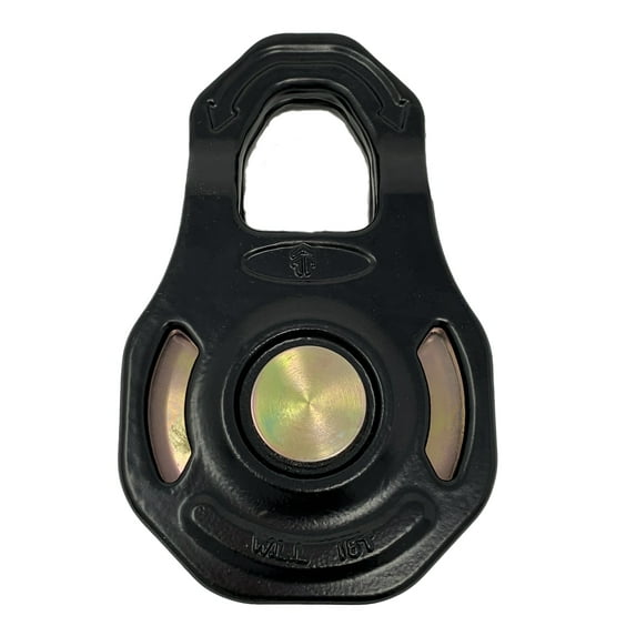 Tackle Tuff Premium Snatch Block | Winch Pulley System | Vehicle Recovery Gear 30 Ton (60,000 lbs) Capacity, 15 Ton Work Load Limit | Use with Synthetic Rope or Steel Cable up to 7/16" (11mm) (Black)