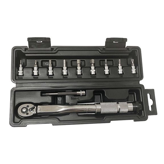 Tackle Various Repair Tasks with This Comprehensive 11PCS Click Torque Wrench Set Including Essential Accessories