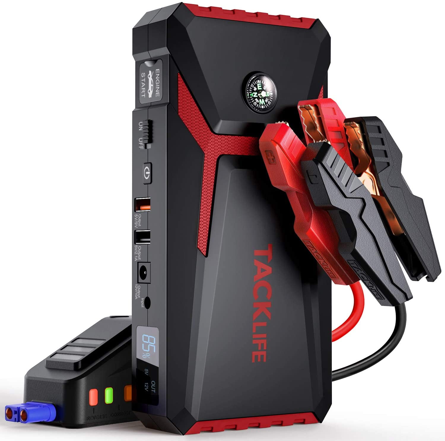 Tacklife 800A Peak 18000mAh Car Jump Starter (Up to 7.0L Gas, 5.5L Diesel Engine), 12V Auto Battery Booster | T8 Yellow