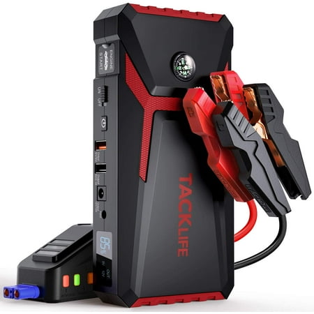 Tacklife 800A Peak 18000mAh Car Jump Starter Up to 7.0L Gas, 5.5L Diesel Engine, 12V Auto Battery Booster T8 Red