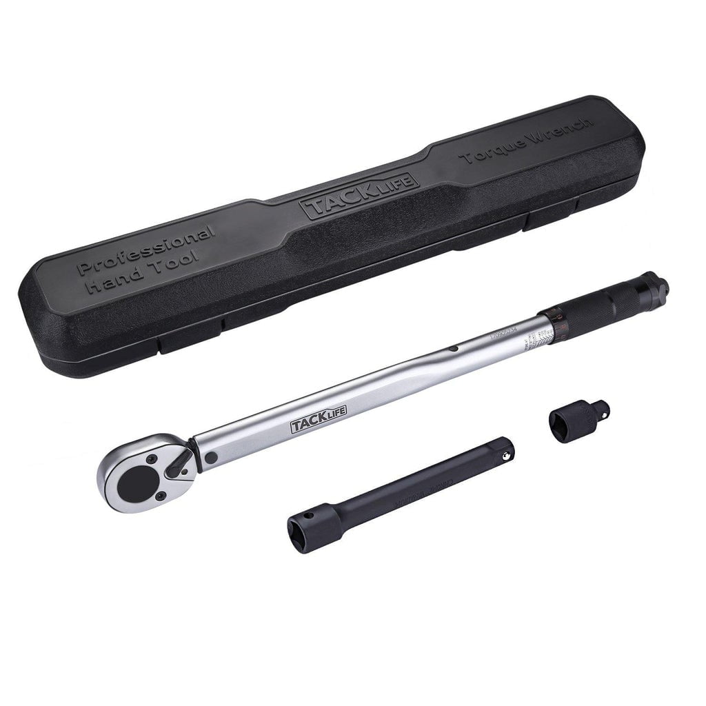 Tacklife HTW2C, 1/2 inch Drive Click Torque Wrench Durable Reversible Ratchet Wrench 2 Piece Pack