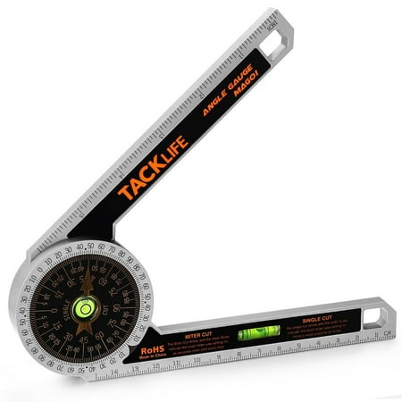Tacklife High Quality ABS Miter Saw Protractor, Angle Finder, 0-7 in, Metal