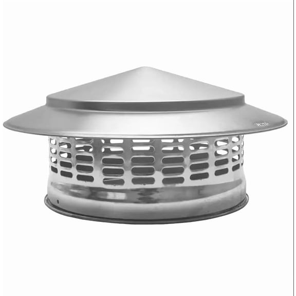 Taclcoet Round Chimney Cap, 6 inch 304 Stainless Steel Stove Pipe Vent Cover with Mesh Screen for Outdoor Protection