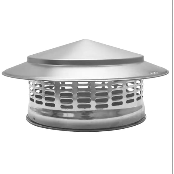 Taclcoet 6 Inch Round Chimney Cap, 304 Stainless Steel Stove Pipe Chimney Cover with Mesh Screen for Outdoor Vent Protection