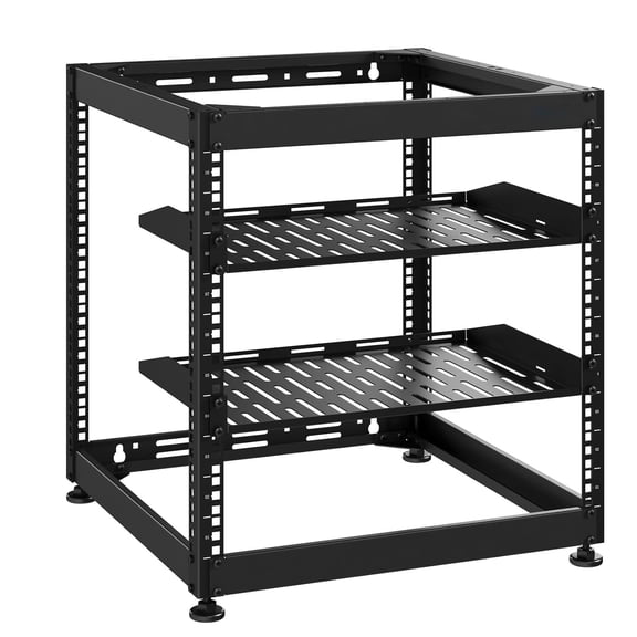 TacleeKii 10U Open Frame Server Rack Network, Adjustable Feet