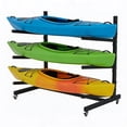 thumbnail image 1 of TacleeKii 3 Tier Freestanding Kayak Storage Rack with Wheels, Adjustable Kayak Racks for Garage and Outdoor, Kayak Stands for Canoes, Kayaks, SUP and Surfboards, 1 of 10