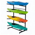 thumbnail image 1 of TacleeKii 4 Tier Freestanding Kayak Storage Rack with Wheels, Adjustable Kayak Racks for Garage and Outdoor, Kayak Stands for Canoes, Kayaks, SUP and Surfboards, 1 of 10