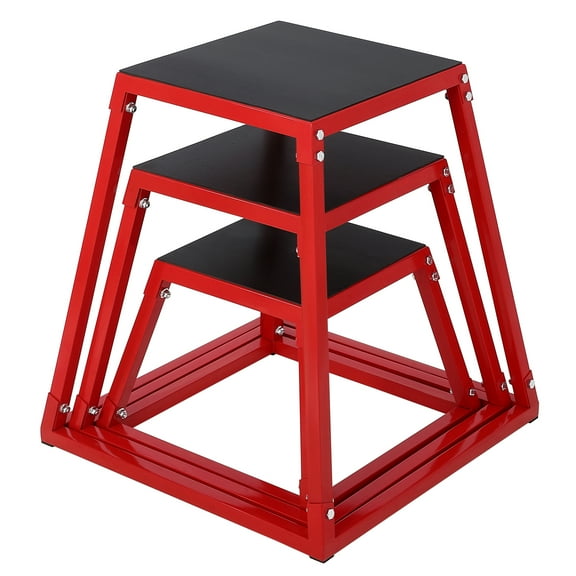 TacleeKii Heavy Duty Plyo Box Set 12/18/24 Inch, 550LB Capacity Jump Boxes with Anti-Slip Rubber Surface, Exercise Step Platform for Home Gym Strength Training