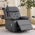 thumbnail image 1 of TacleeKii Oversized Swivel Rocking Recliner with Massage and Heat for Big and Tall Adults, Ergonomic Wide Seat Lounge Chair, 400 Lbs, Gray, 1 of 9