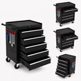 thumbnail image 1 of TacleeKii Rolling Tool Chest with 5 Drawers, Metal Tool Storage Cabinet with Locking System, Portable Tool Cart Organizer for Garage Workshop, Black, 1 of 8