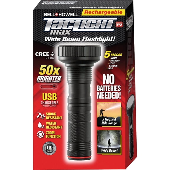 Tac Light NOBRAND Taclight Max LED Rechargeable Flashlight - Ultra Bright, Water-Resistant - 1 lb Residential Use, Standard Application