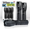 thumbnail image 1 of Taclight Tactical Flashlight 3 Pack Weatherproof Aircraft Grade Aluminum Construction, 5 Light Modes with 50,000 Hour Cree LEDs, 40x Brighter – As Seen on TV, 1 of 8