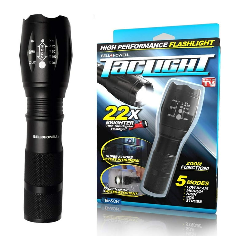 Zero Dark 2 in 1 Tactical Flashlight Emergency Soswork Light Compact 6 Mode  40x for sale online