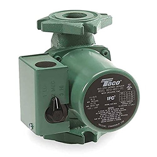 Taco 0010-MSF2-IFC 0010 3-Speed Cast Iron Circulator - Integral Flow Check, 1/20 HP