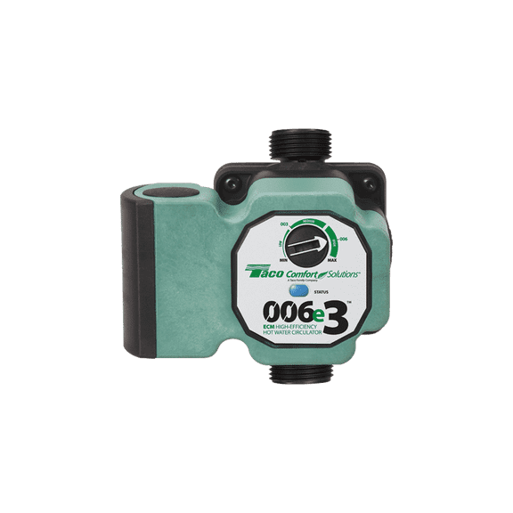 Taco 006-E3 - High-Efficiency 1" ECM Circulator Pump for Home Heating Systems