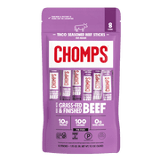 Chomps Grass-Fed And Finished Taco Beef Meat Sticks (8 Count)