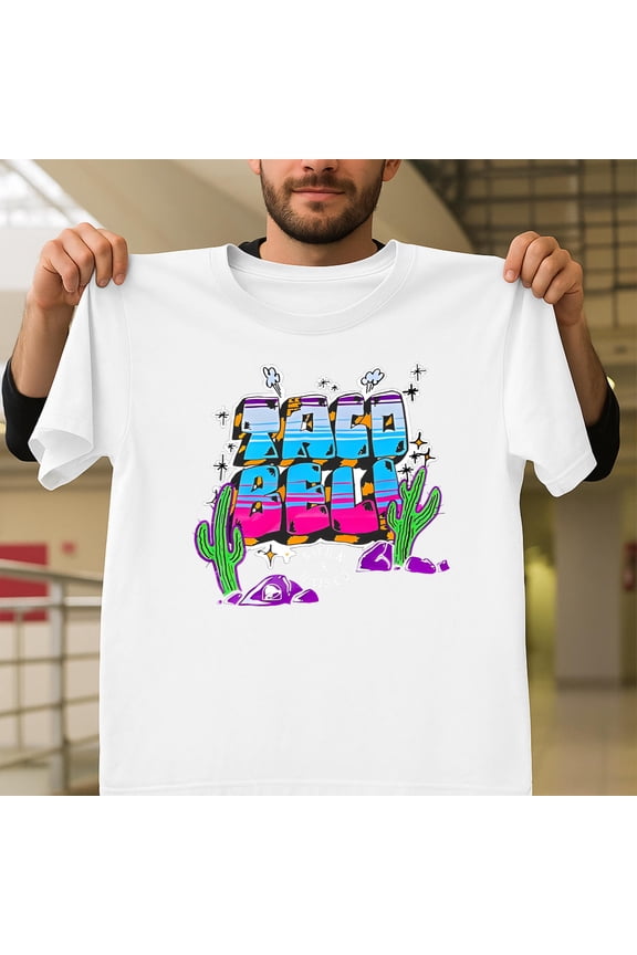 Taco Bell Born X Raised Retro Graphic Unisex T-Shirt, Funny Fast Food Christmas Gift G0199, Up to Size 5XL