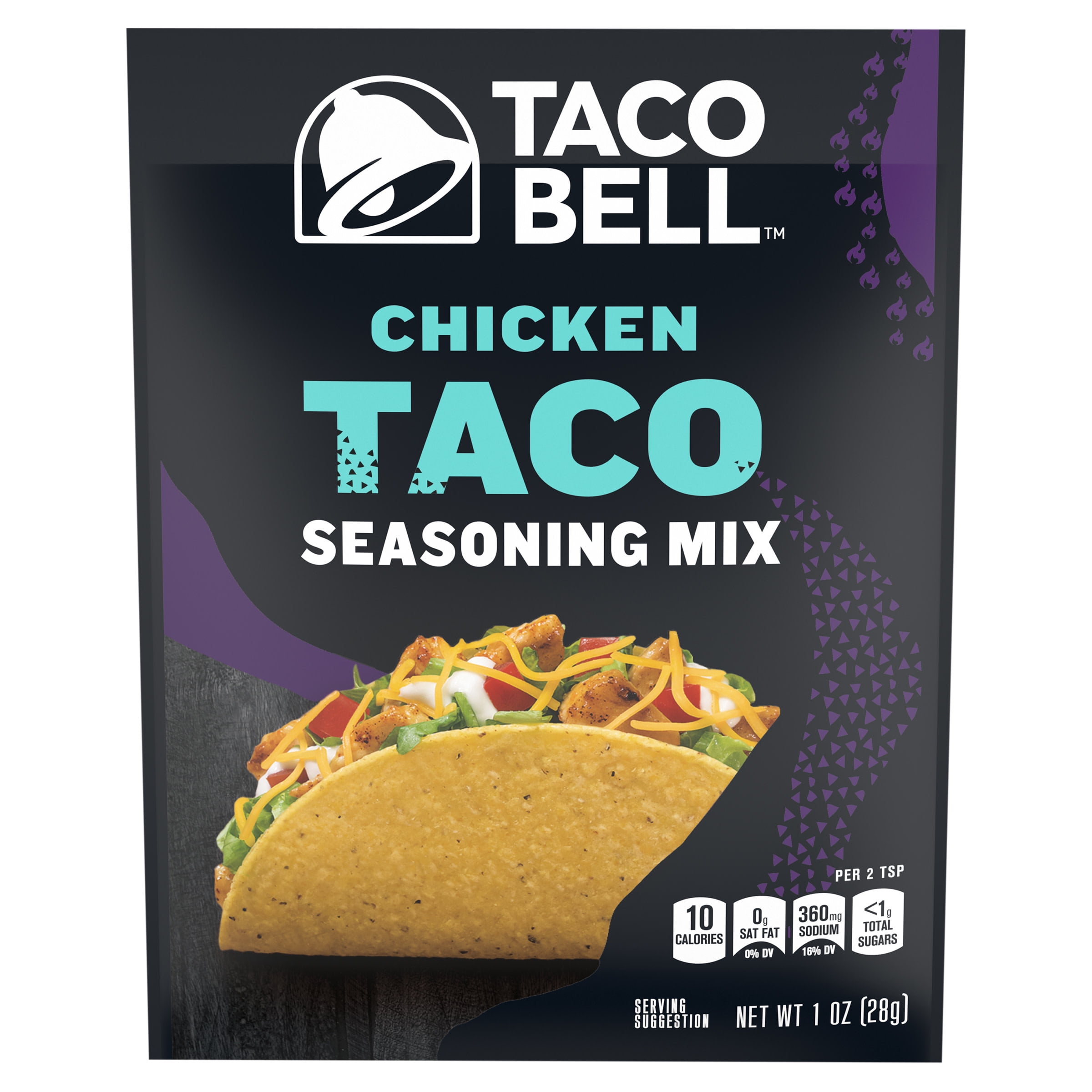 Taco Bell Chicken Taco Seasoning Mix, 1 oz Packet