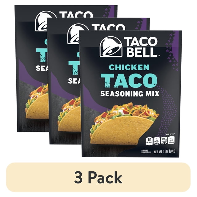 (3 pack) Taco Bell Chicken Taco Seasoning Mix, 1 oz Packet