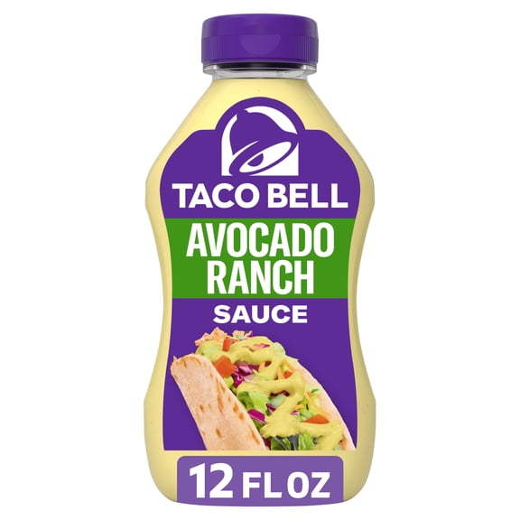 Taco Bell Creamy Avocado Ranch Sauce, 12 fl oz Bottle