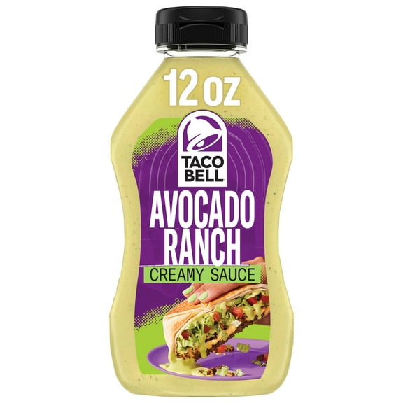 Taco Bell Creamy Avocado Ranch Sauce, 12 fl oz Bottle