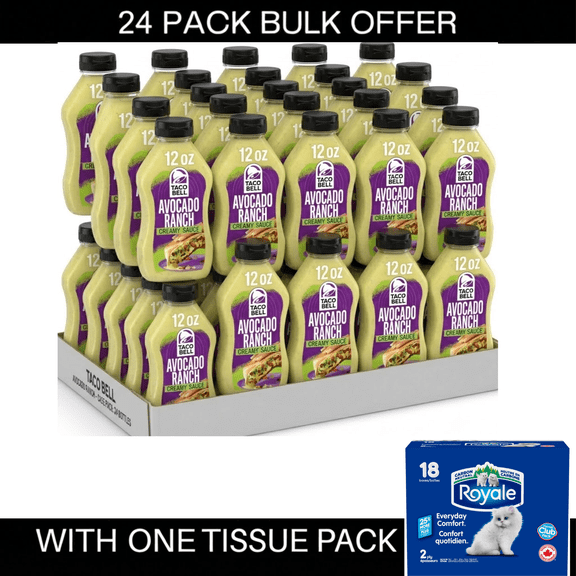 Taco Bell Creamy Avocado Ranch Sauce, 12 fl oz