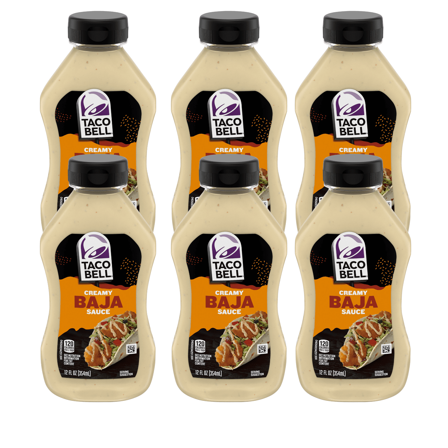 Taco Bell Creamy Baja Sauce 12 Fl.oz. Bottle Made from Jalapeno Peppers