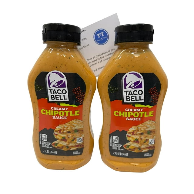 Taco Bell Creamy Chipotle Sauce, 12 fl. oz. Bottle PACK OF 2