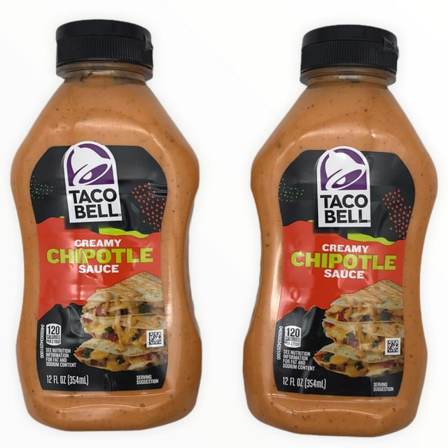 Taco Bell Creamy Chipotle Sauce 12 oz (Pack of 2)