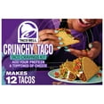 thumbnail image 1 of Taco Bell Crunchy Taco Cravings Kit with 12 Crunchy Taco Shells, Taco Bell Mild Sauce & Seasoning, 8.85 oz Box, 1 of 15