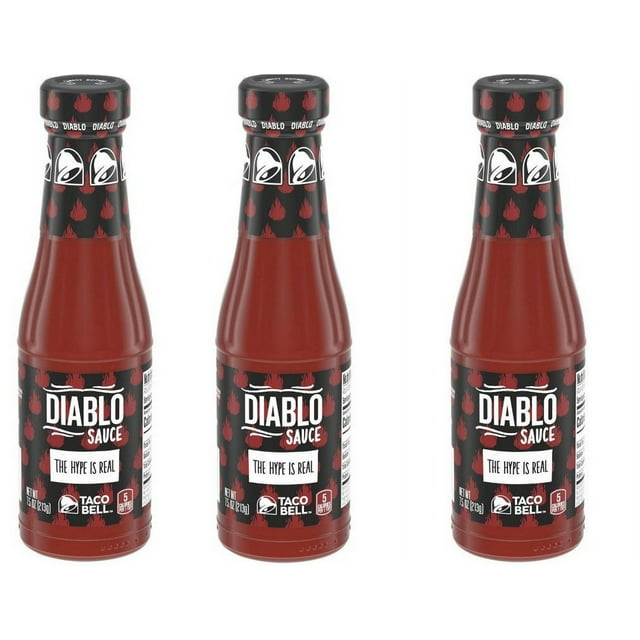 Taco Bell Diablo hot sauce Signature Taco Bell hot spicy sauce 7.5oz