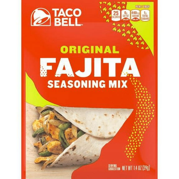 Taco Bell Fajita Seasoning Mix Original, 1.0 OZ (Pack of 8)