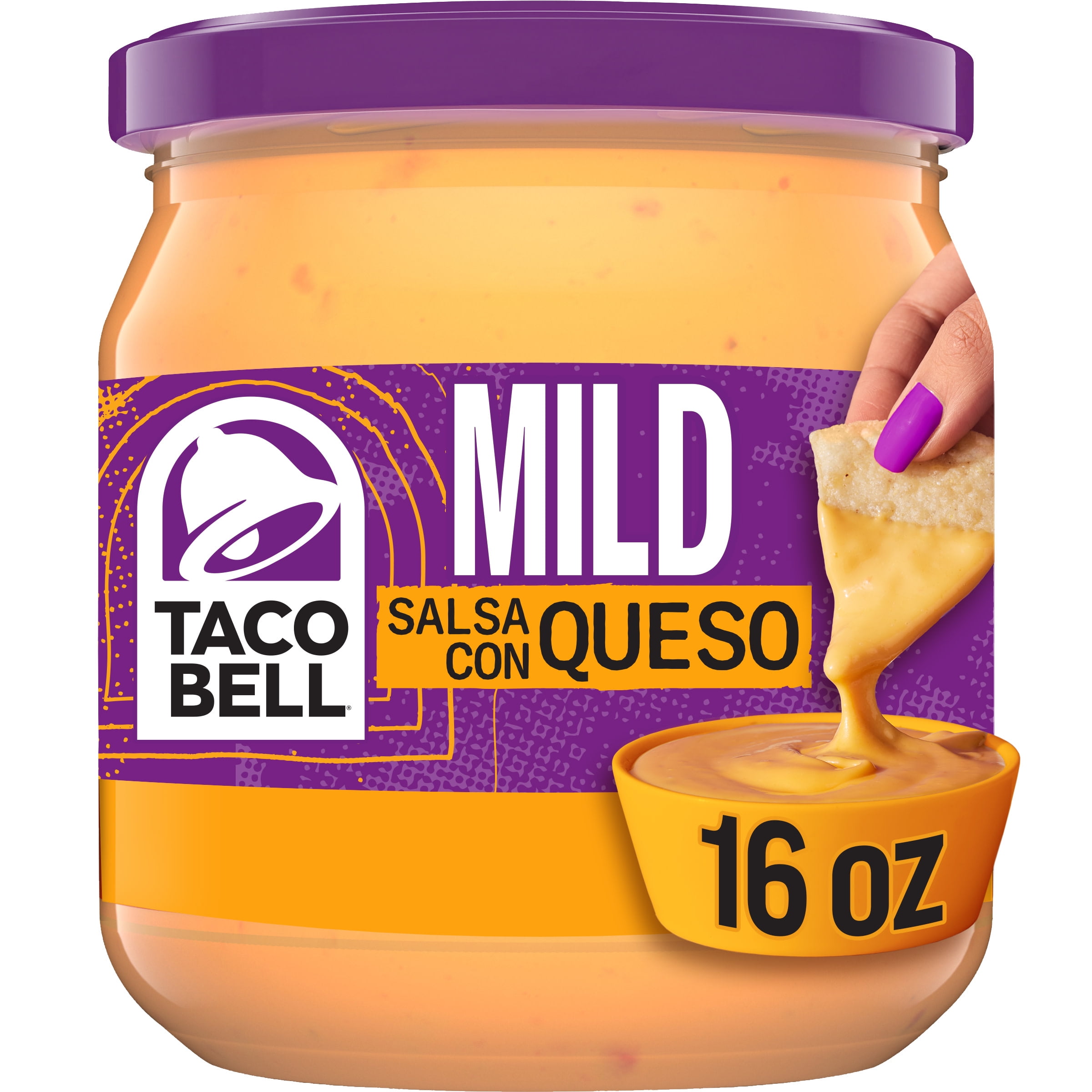 Taco Bell Mild Salsa Con Queso Cheese Dip, 15 oz Jar