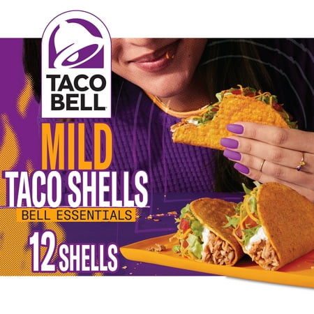 Taco Bell Mild Seasoned Flavor Crunchy Taco Shells, 12 ct, 4.8 oz Box