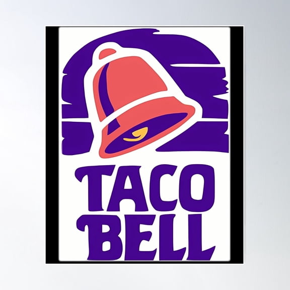 Taco Bell Original Retro Logo Poster Wall Art, UNFRAMED PAPER POSTER, Home Decor, Vintage Gift, Living Room Dercor