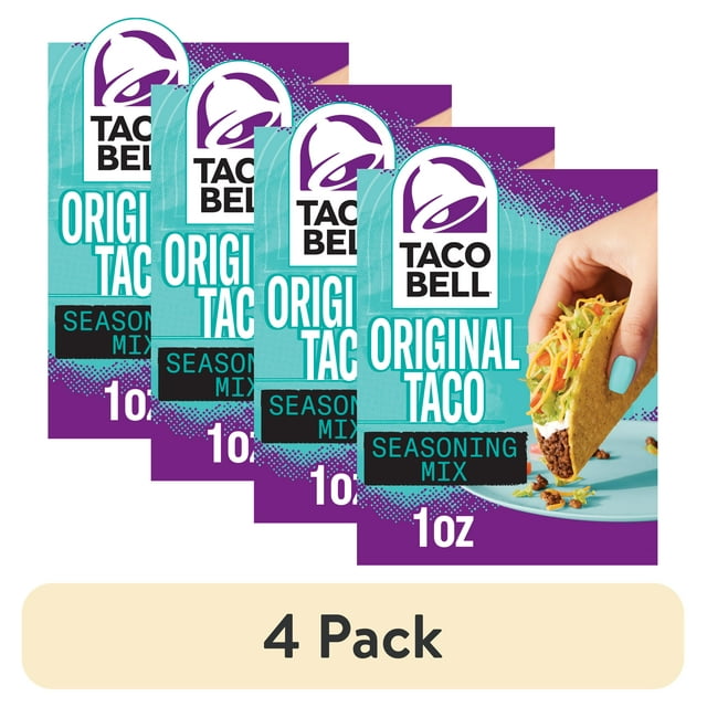 (4 pack) Taco Bell Original Taco Seasoning Mix, 1 oz Packet