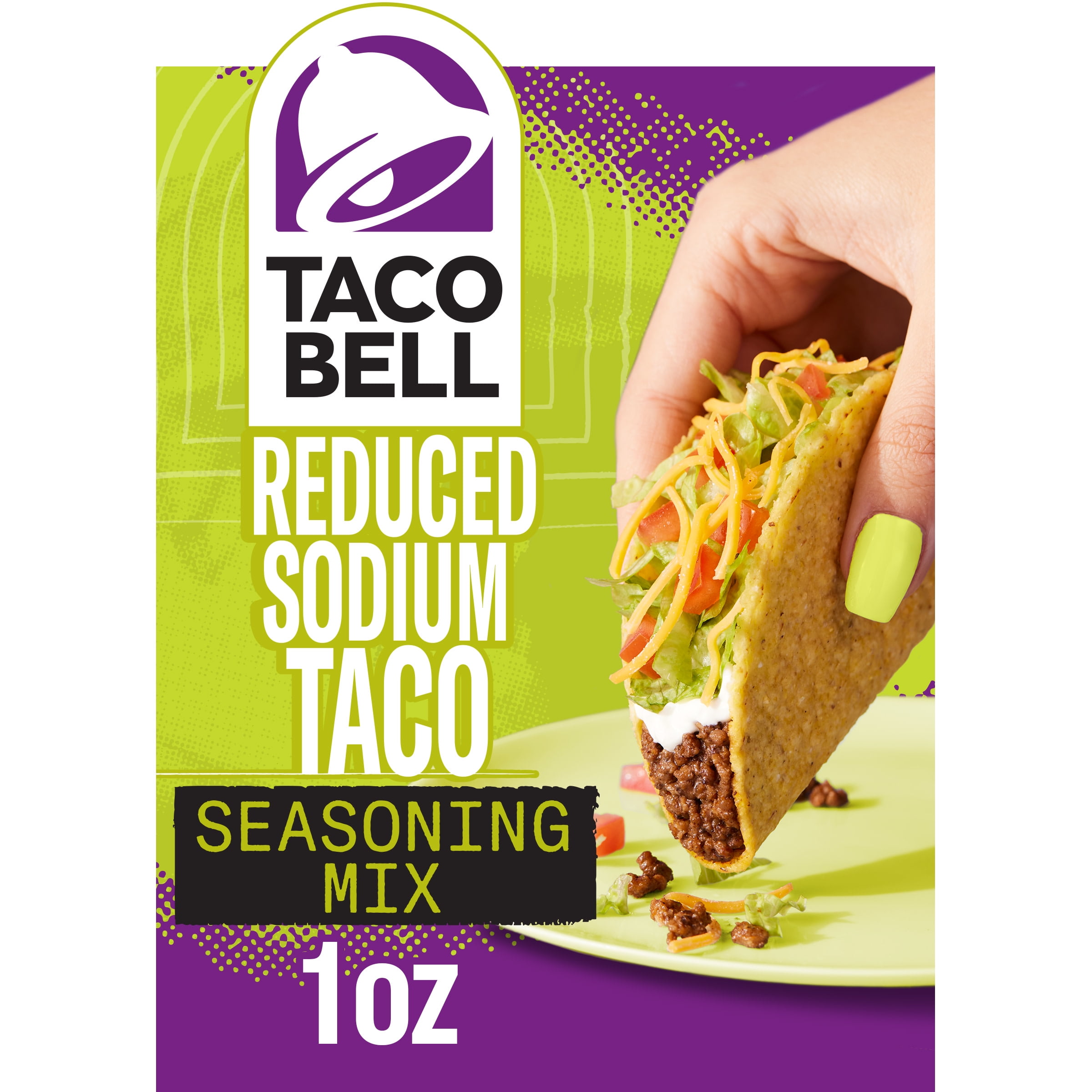 Taco Bell Reduced Sodium Taco Seasoning Mix with 25 Less Sodium, 1 oz