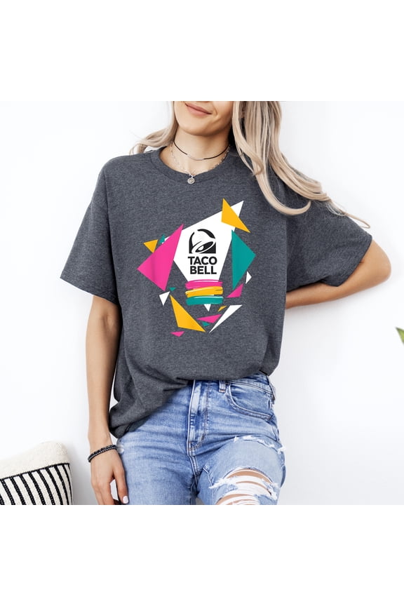 Taco Bell Retro Triangles 90s Throwback Fast Food Fan Unisex T-Shirt