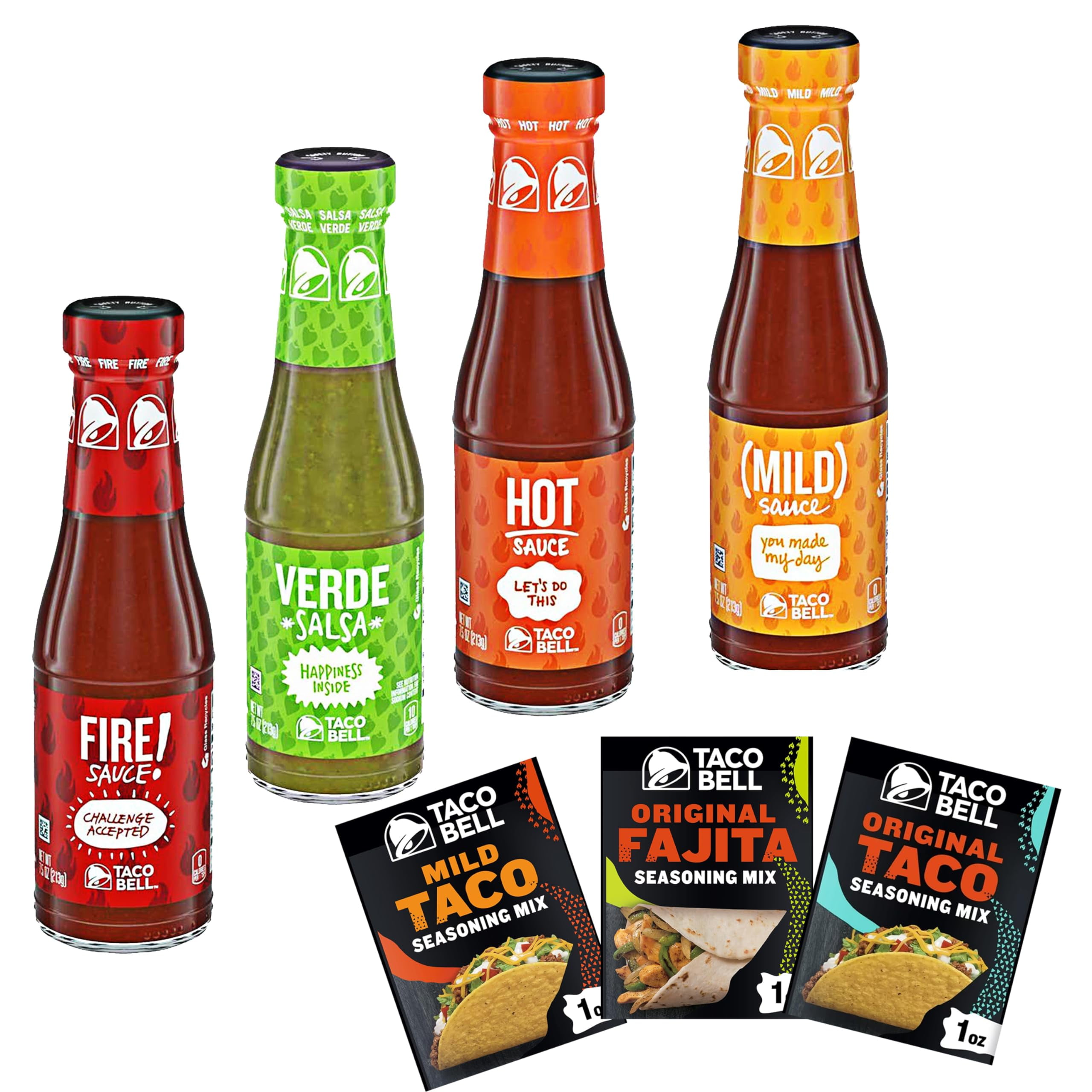Taco Bell Sauce Variety CI30 Sampler (4-Pack) - 7.5oz Bottles | Fire ...