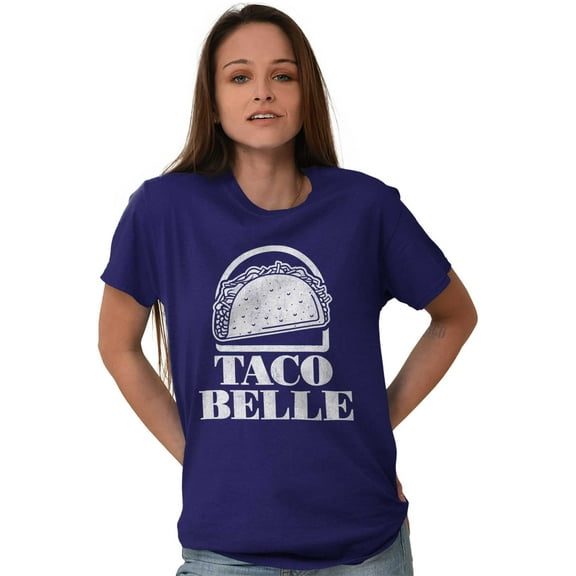 Taco Belle Mexican Fast Food Funny Men's Graphic T Shirt Tees Brisco Brands X
