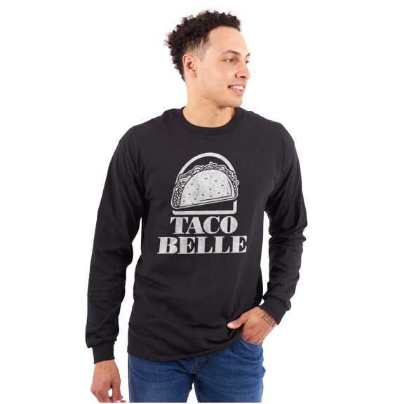 Taco Belle Mexican Fast Food Funny Plus Size Long Sleeve Graphic Tee Shirt Brisco Brands 2X