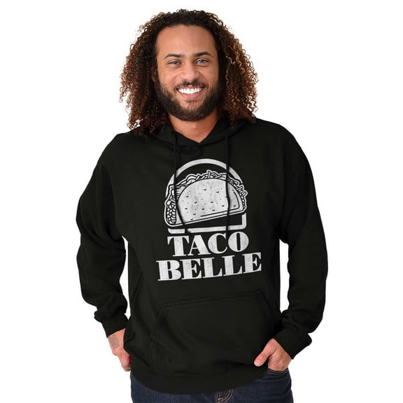 Taco Belle Mexican Fast Food Funny Unisex Plus Fleece Graphic Hoodie Brisco Brands 2X