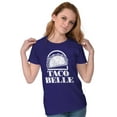 thumbnail image 1 of Taco Belle Mexican Fast Food Funny Womens Slim Fit Graphic Tee Brisco Brands S, 1 of 5