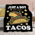 thumbnail image 1 of Taco Blanket Fleece Plush Throws Funny Gift for Boy Men Ultra Soft Flannel Blankets Tacos Lover Food,Lightweight Comfy Warmer Novelty Decor for Bedding Chair Couch-50 x40 Small for Kids, 1 of 6