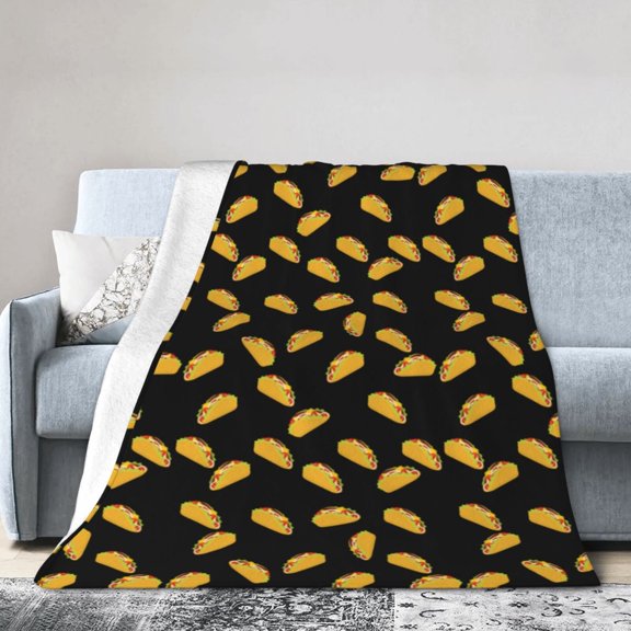 Taco Blanket Gifts For Kids Adults - Lightweight Throw Blanket For Bedroom Living Room Decor Soft Fuzzy Fleece Cozy Plush Bed Couch 40"X30"