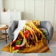 thumbnail image 1 of Taco Blanket Throw Inch for Adults Kids,Burrito Tortilla Funny Throw Blanket,Realistic Food Fleece Blanket Novelty Tacos Birthday Gifts Fuzzy Blanket Multi 13 Throw, 1 of 5