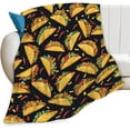 thumbnail image 1 of Taco Blanket for Women Girls, Taco Lovers Flannel Throw Blanket, Cozy Fleece Soft Stuff Food Blankets Gift for Kids Couch Sofa Bed 80" x 60", 1 of 7