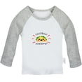 thumbnail image 1 of Taco' Bout Awesome Novelty T shirt For Baby, Newborn Babies T-shirts, Infant Tops, 0-24M Kids Graphic Tees Clothing (Long Gray Raglan T-shirt, 12-18 Months), 1 of 4