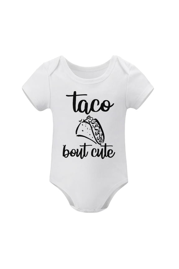 Taco Bout Cute - Mexican Food Lover - Funny Cute Infant Creeper, One-Piece Baby Bodysuit Style 3months